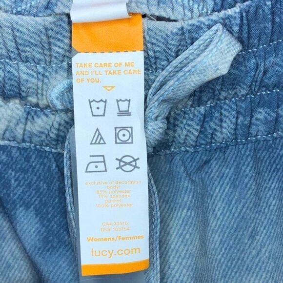 Lucy Indigo Culottes Wide Leg Capri Size M - Picture 4 of 13